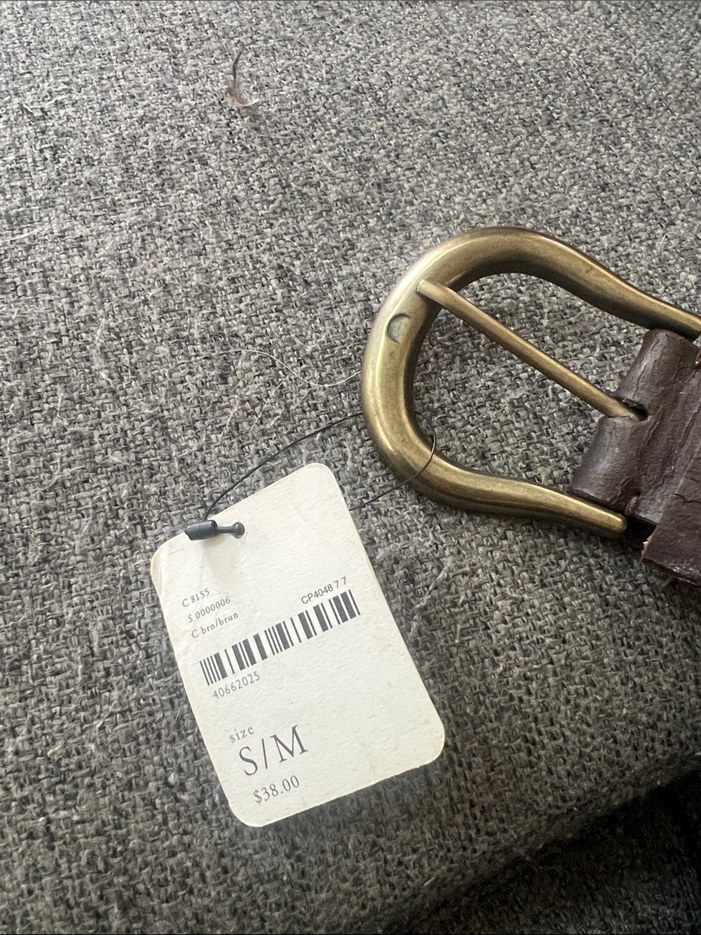 Free People brown Suede distressed Belt with Gold Detail - Picture 3 of 5